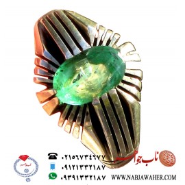 انگشترنفیس زمرد سبز کلمبیا ممتاز و رکاب اصلانی اصفهان