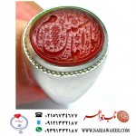 انگشترنفیس خطی فدیوم مردانه عقیق_یمنی خط_طه،حکاکی جواد_حیدری، رکاب_استادمهدی_جدّی ،رکاب_فدیوم_مهدی_جدّی وحکاکی یاامام_حسین