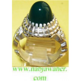 انگشتر اسپرت عقیق سبز عبدالرزاقی کد 816