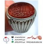 انگشترنفیس خطی نقره مردانه عقیق یمنی شفه_العبد خط العبد عبدالکریم پرنیا رکاب نقره دستسازسیدحسن_شیرازی و فالله_خیرحافظاوهوالارحم_الراحمین