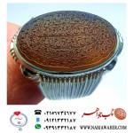انگشترنفیس خطی نقره مردانه عقیق یمنی خط العبد عبدالکریم پرنیا رکاب نقره دستسازسیدحسن_شیرازی و آیت_الکرسی وآیات_ومن_یتق_الله