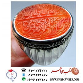 انگشترنفیس خطی نقره مردانه عقیق یمنی خط العبد عبدالکریم پرنیا رکاب نقره دستسازتهران_امامی استادوحید امامی و آیه الوارثین  وَنُرِيدُ أَن نَّمُنَّ عَلَى ٱلَّذِينَ ٱسۡتُضۡعِفُواْ فِي ٱلۡأَرۡضِ وَنَجۡعَلَهُمۡ أَئِمَّة ونجعلهم الوارثین