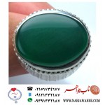 انگشتر فاخر و نفیس حکاکی سی جزء کامل قرآن مجید برنگین عقیق سبز رکاب تهران امامی