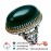 انگشترنفیس و فاخر و کلکسیونی عقیق سبز آب دار زمردی کهنه و رکاب عقربی طلا و فدیوم شهرام خادمی