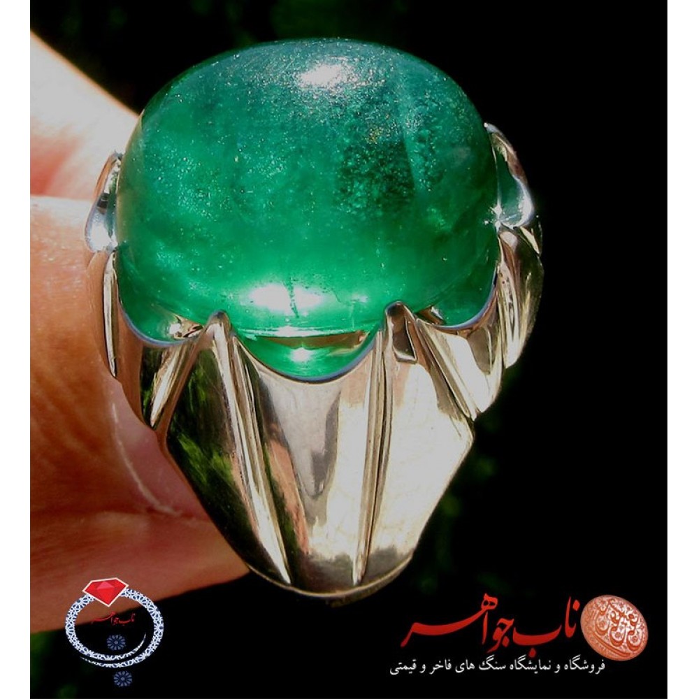 انگشترنفیس دُرّفاطمی،دُرّنجف،دُرسبز،رکاب_لطفی،رکاب_نقره_لطفی 