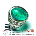 انگشتراسپرت نگین سبز دوبلیت تراش الماس