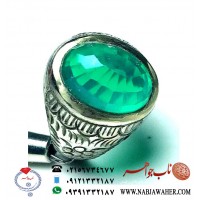 انگشتراسپرت نگین سبز دوبلیت تراش الماس