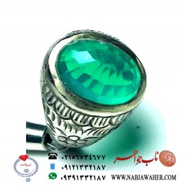 انگشتراسپرت نگین سبز دوبلیت تراش الماس