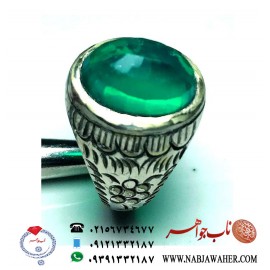 انگشتراسپرت نگین سبز دوبلیت تراش الماس