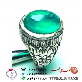 انگشتراسپرت نگین سبز دوبلیت تراش الماس