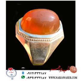 انگشترمردانه خاص عقیق ناب جزع یمنی دامله عبدالرزاقی رکاب نفیس استاد حسین جم رضایی