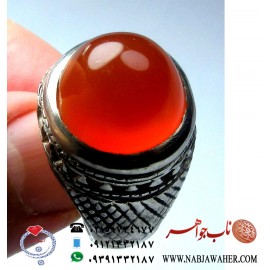 انگشترکهنه عقیق یمنی کد 868