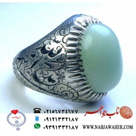 انگشترنفیس گوهرشب_چراغ با رکاب نقره قلمزنی استادجنگی(گوهرشبچراغ توضیح دارد)