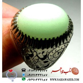 انگشترنفیس گوهرشب_چراغ با رکاب نقره قلمزنی استادجنگی(گوهرشبچراغ توضیح دارد)