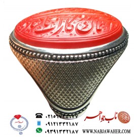 انگشترنفیس مردانه عقیق ناب سرخ یمنی ذکر به_ذره_گرنظرلطف_بوتراب_کند به_آسمان_رود_و_کارآفتاب_کند