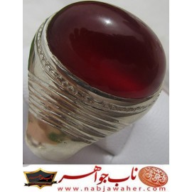 انگشتر عقیق سرخ کبدی یمنی  کد 5504