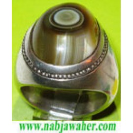 انگشتر فاخر عقیق باباغوری  کد1048